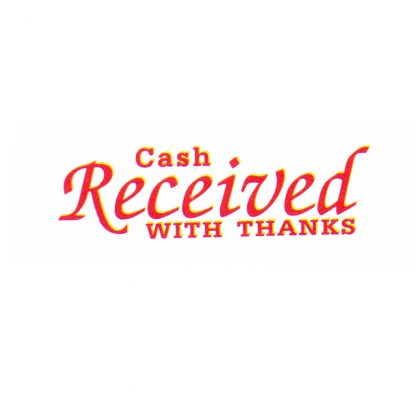 CASH RECEIVED WITH THANKS