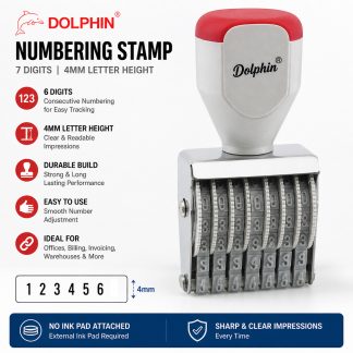 Dolphin 4mm numbering stamp