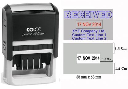 Colop Printer Dater SELF Ink Stamp with Your Customized Matter
