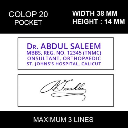 COLOP POCKET 30 STAMP 18 X 48mm # 2/3 LINES - Image 4
