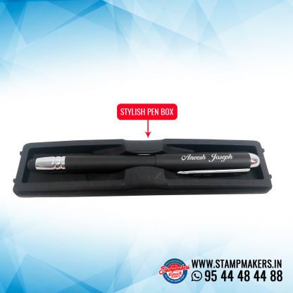 Executive Pen Stamp,  Pen Stamp Alu Magnet Touch With Name Engraved on the top - Image 4
