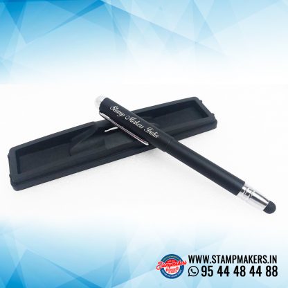 Executive Pen Stamp,  Pen Stamp Alu Magnet Touch With Name Engraved on the top - Image 2