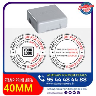 pocket round stamp 40mm