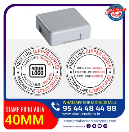 pocket round stamp 40mm