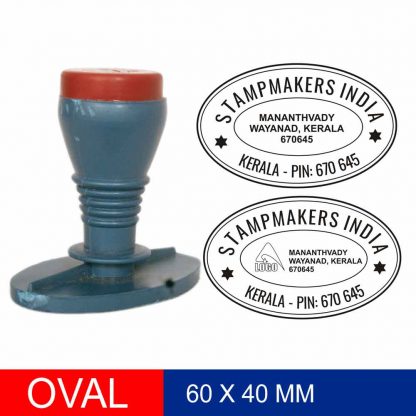 Rubber Stamp / Polymer Stamp  60 X 40 Oval