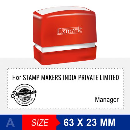 Proprietor Stamp with logo 63X23 mm (Exmark)
