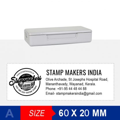 Address Stamp with logo / pocket stamp 60x20 mm - Image 2