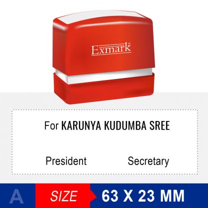 Proprietor Stamp  63X23 mm ( Exmark )