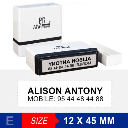 Two line Stamps / 12x45 mm