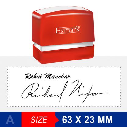 Signature Stamp with Name 23X63 mm ( Exmark )