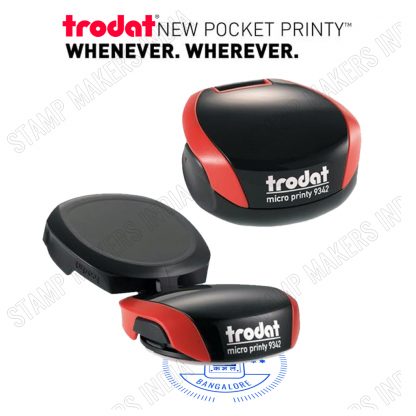 Trodat Round Pocket Stamp 40mm Dia - Image 2