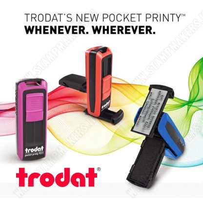 Trodat POCKET STAMP 18 X 47mm # 3/4 LINES - Image 5