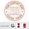 Custom PAID Round stamp 30mm