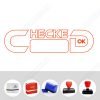 CHECKED OK PRE-INK STAMP - 63mm x 23mm
