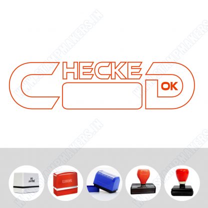 CHECKED OK PRE-INK STAMP - 63mm x 23mm