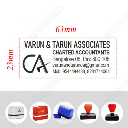 Chartered Accountant Stamp, Pre-ink Stamp for CA