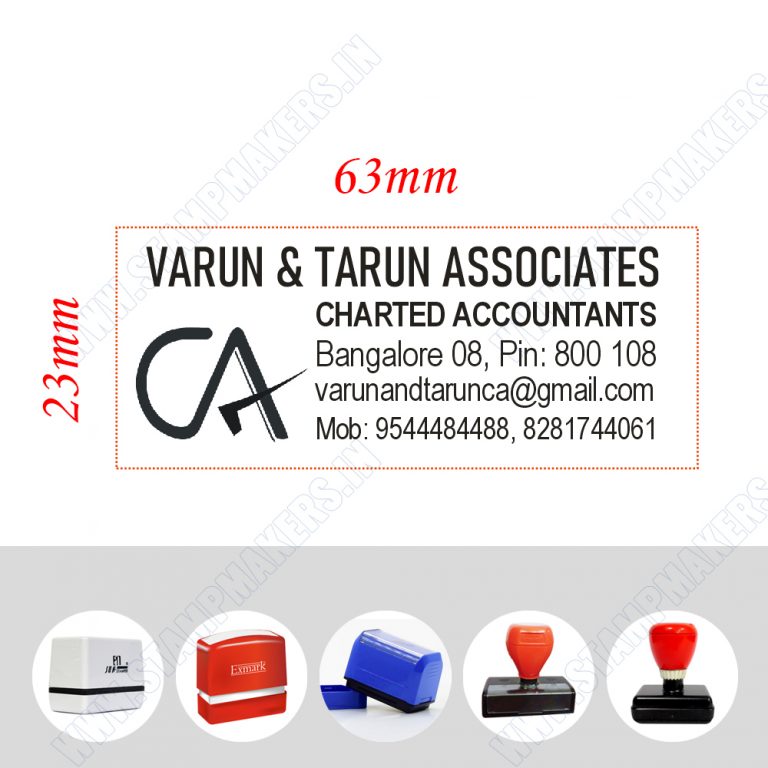 Chartered Accountant Stamp, Preink Stamp for CA, Chartered Accountant
