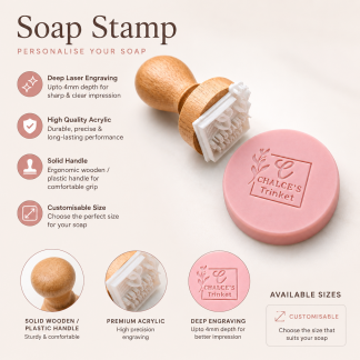 Soap Stamp, Soapp Mould, Sabun Mohar