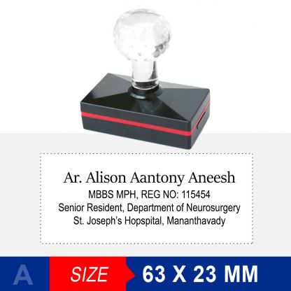 Doctor Stamp / Pre ink stamp for Doctor / crystal handle