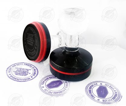Round Stamp Cristal Handle 40mm Radius - Image 2