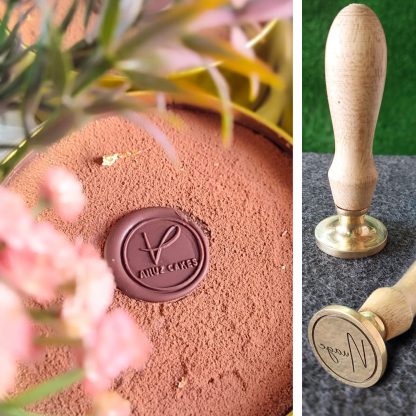 30 mm Chocolate Stamp With Wooden Handle