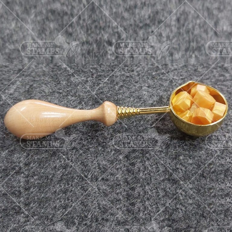 Wax melting spoon with Wooden Handle