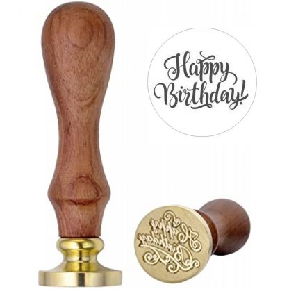 Happy Birthday Chocolate Stamp / Happy Birthday Wax Stamp - 30mm