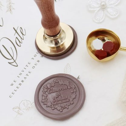 Wax Stamp for wedding invitation card, Wax seal for wedding invitation card - 40mm