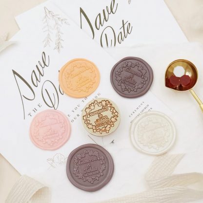 Wax Stamp for wedding invitation card, Wax seal for wedding invitation card - 40mm - Image 2