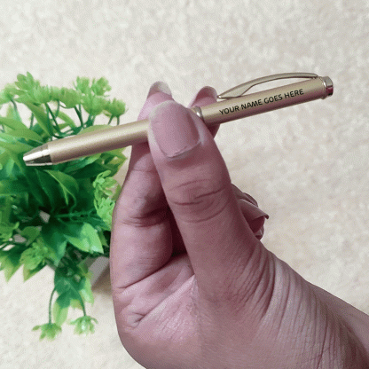 Personalized golden color min ball pen, Name engraved mini golden color pen, Pen for Gift, Name Printed Pen (Pack of 1 Pen) - Image 3
