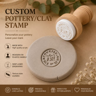Custom Pottery Stamp Custom Clay Stamp