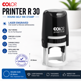 Self Ink Round Stamp - Colop Printer R30