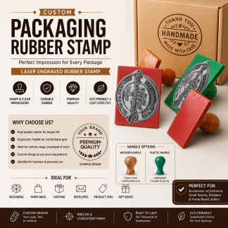 Packaging Stamps / Laser Engraved Large Size Rubber Stamp for Packaging