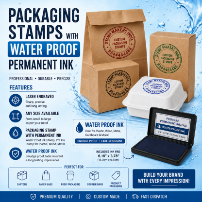 water proof packaging stamp