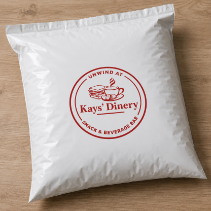 water proof stamp on plastic pouch