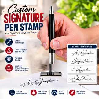Signature Pen Stamp, Pen with signature, pen seal with signature